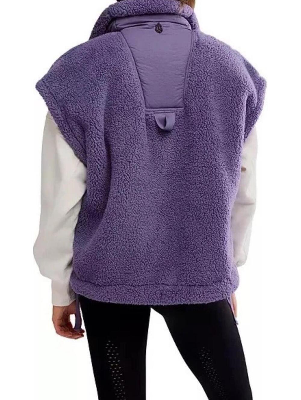 $98 FP Movement Women's Scout It Out Fleece Vest Size XS Graphite NWT - Picture 3 of 13